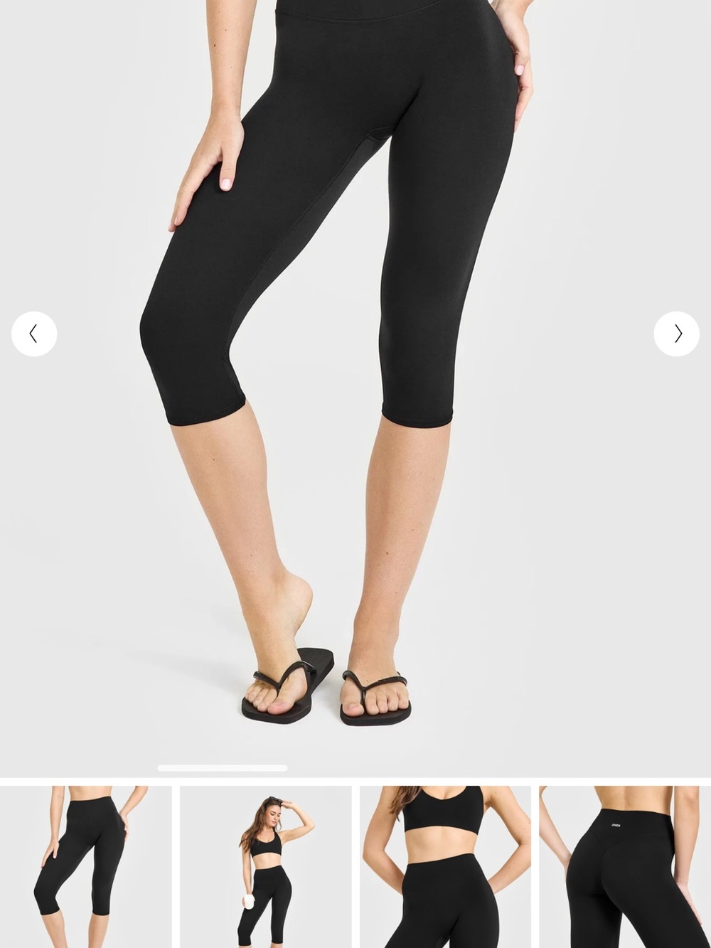 ONER Black Cropped Active Leggings - High Waist Capri